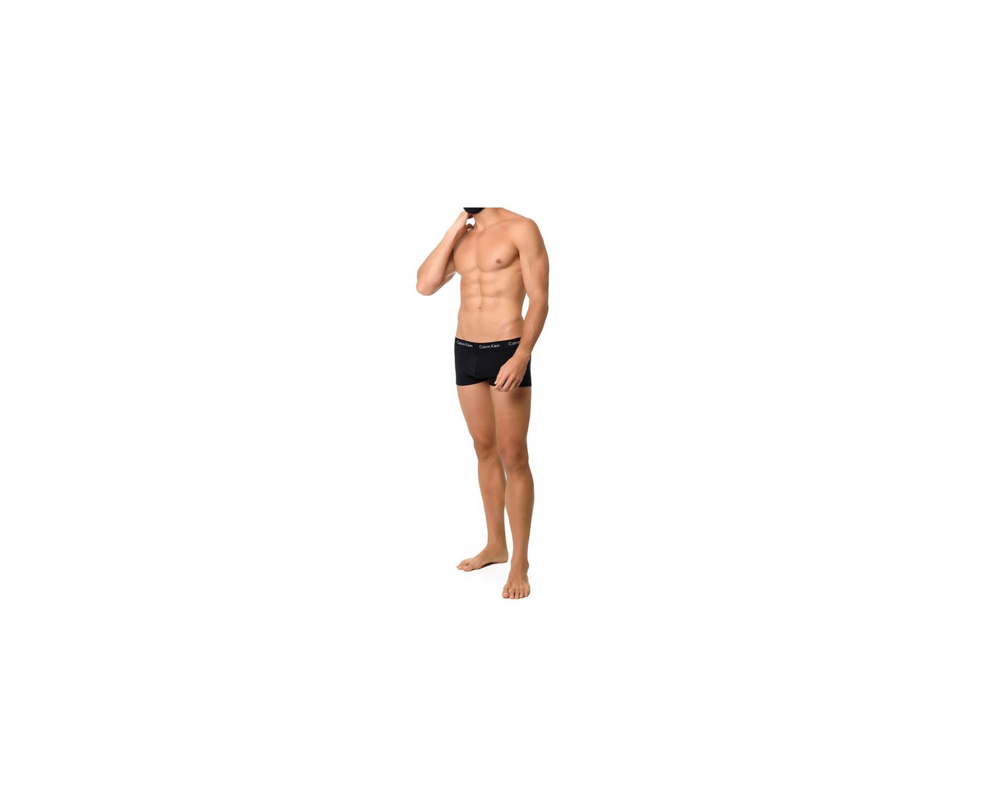 Kit 4 Cuecas Calvin Klein Boxer Low Rise Trunk de Cotton Preto/Branco/Cinza