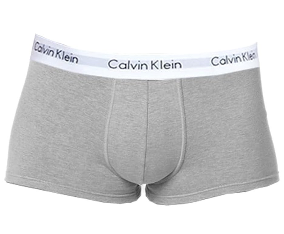 Kit 4 Cuecas Calvin Klein Boxer Low Rise Trunk de Cotton Preto/Branco/Cinza