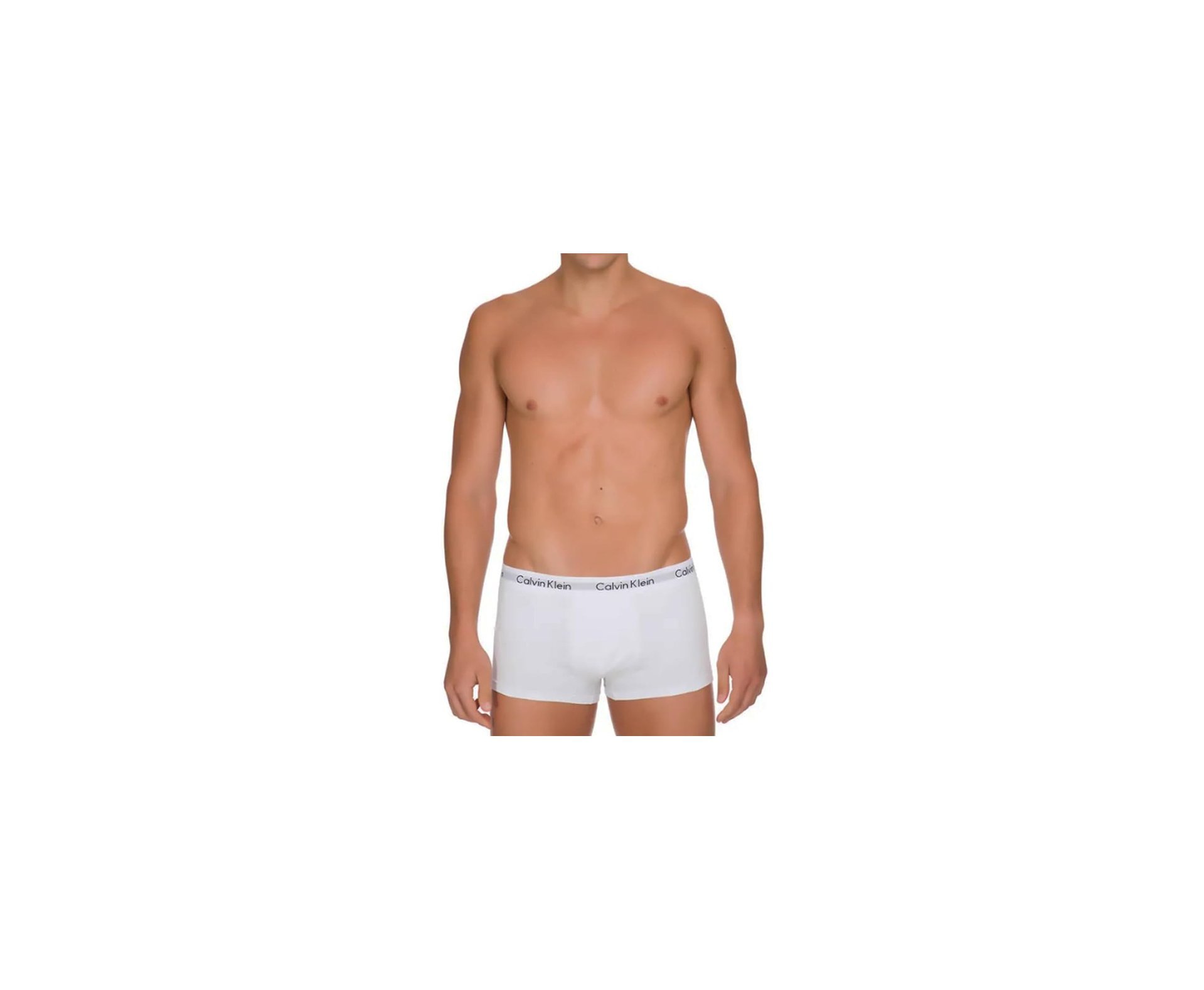 Kit 4 Cuecas Calvin Klein Boxer Low Rise Trunk de Cotton Preto/Branco/Cinza