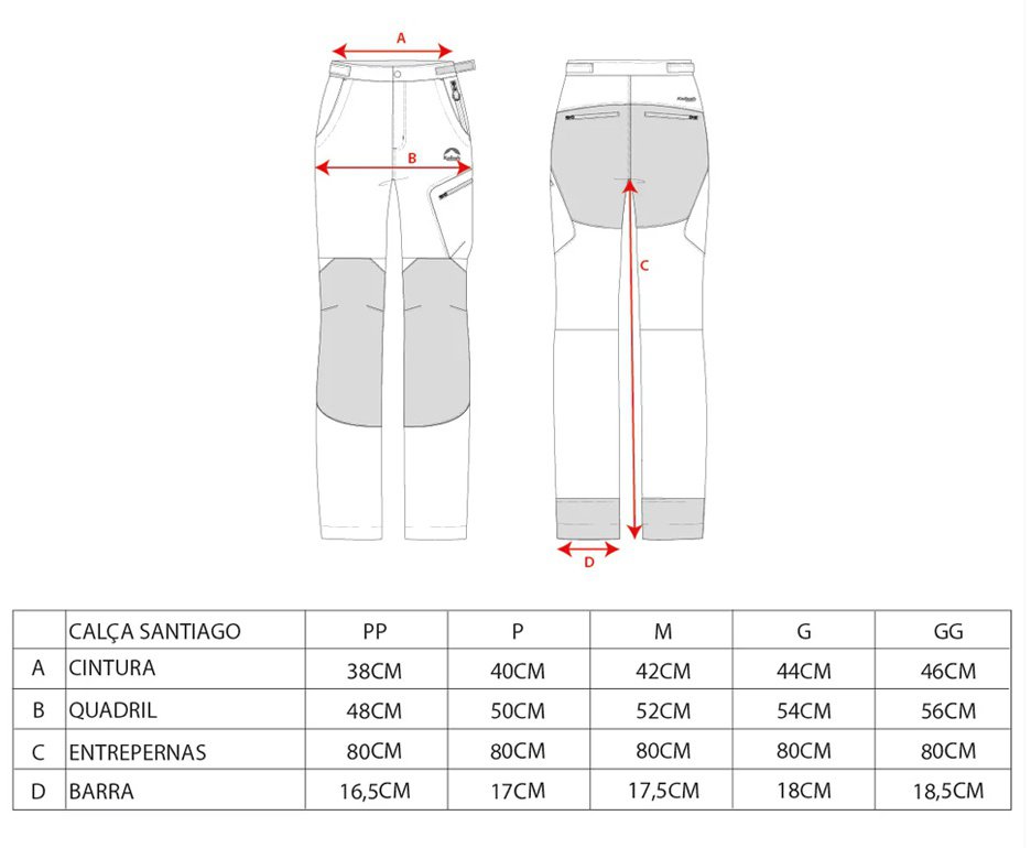 Calça Kailash Santiago II Feminina Com Reforço - Preto
