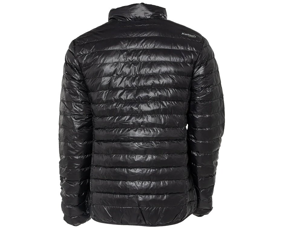 Jaqueta Puffer Kailash Dupla Face Pluma Ganso Masculina Preto/Laranja Escuro