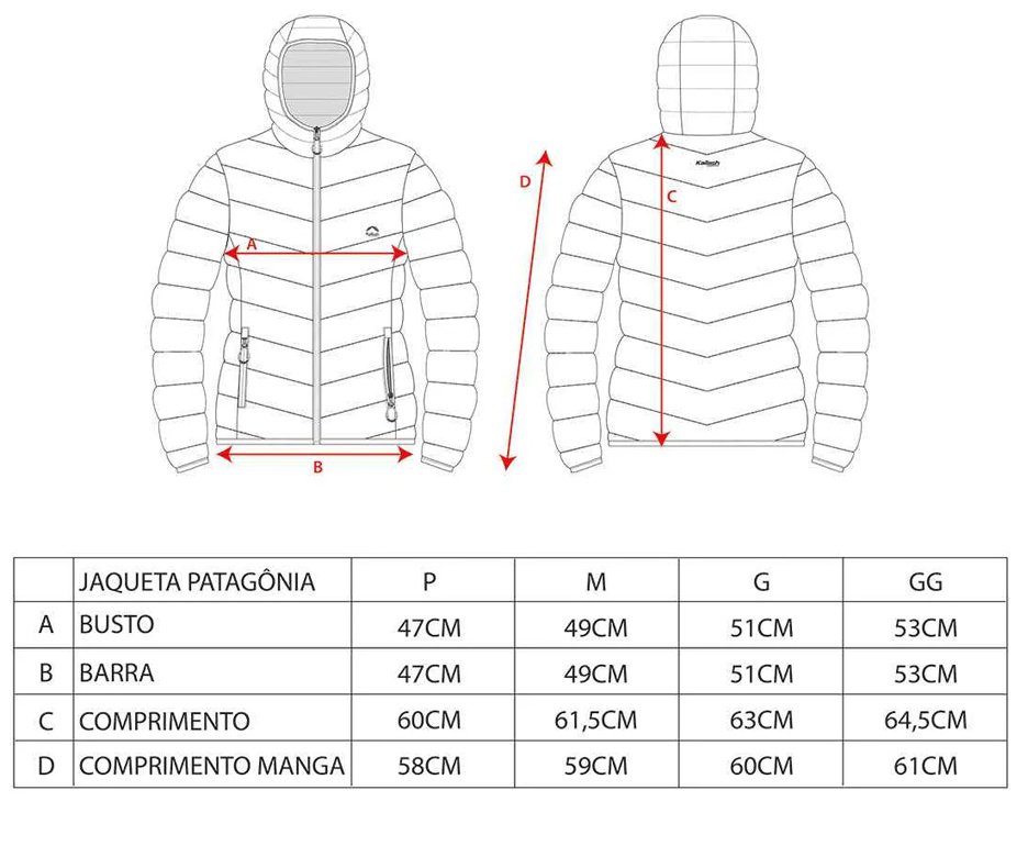 Jaqueta Puffer Kailash Patagonia Sintetica Feminina - Ciano