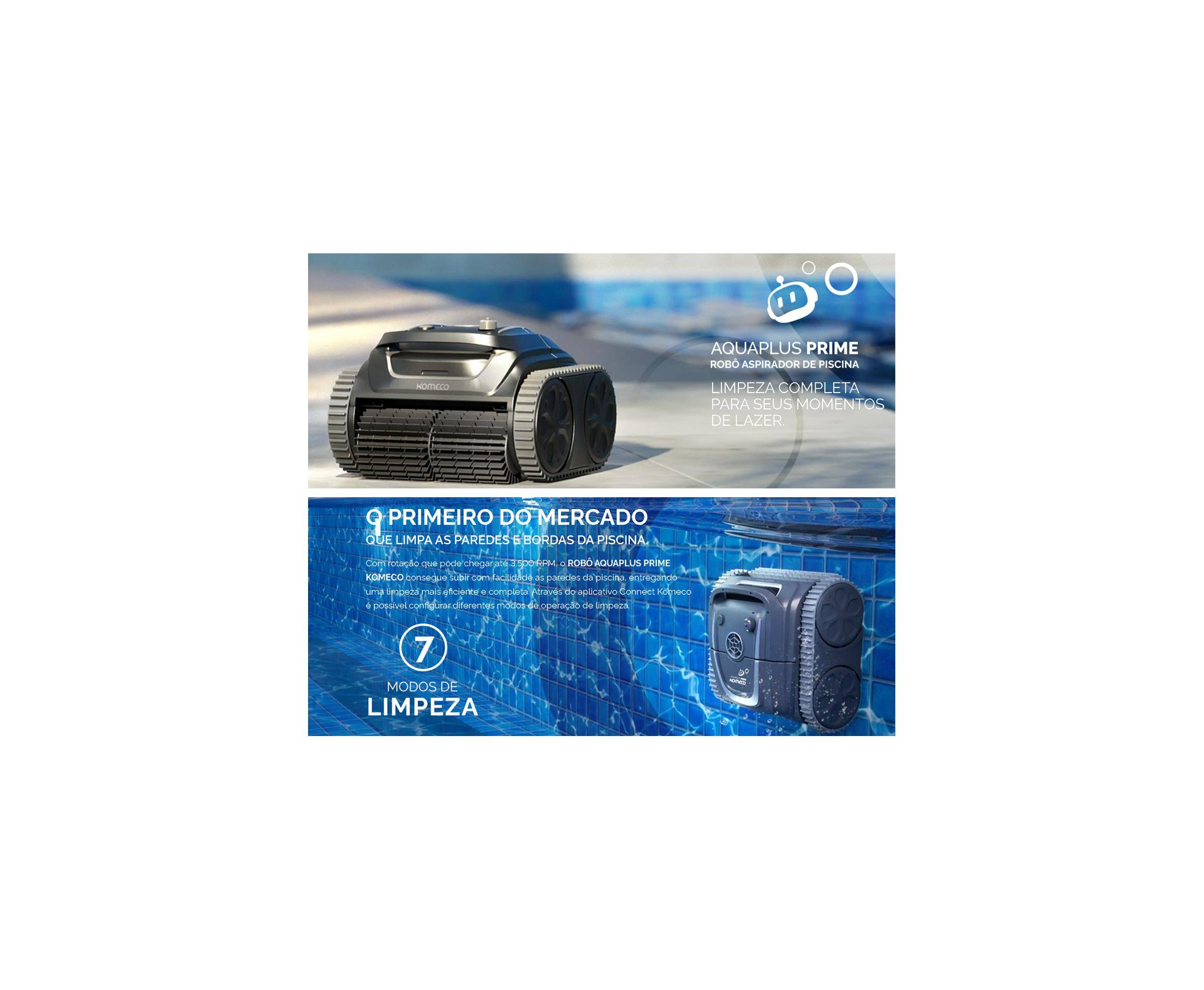 Robo Aspirador De Piscina Komeco Korp 80 WiFi Bivolt