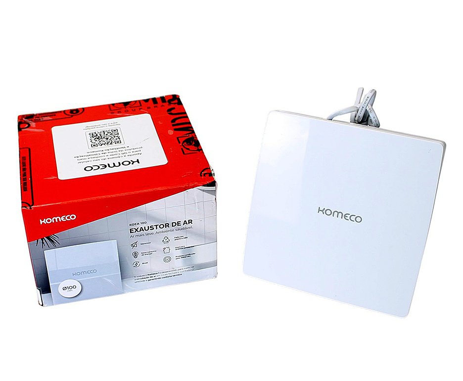 Exaustor de Ar Banheiro 10cm Komeco Koea 100 Bivolt Quadrado - OUTLET