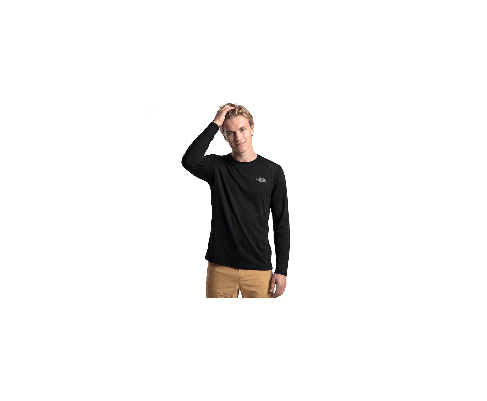 Camiseta Masculino Adulto M Warm L/S Crew Neck H JK3 Preto G - The North Face