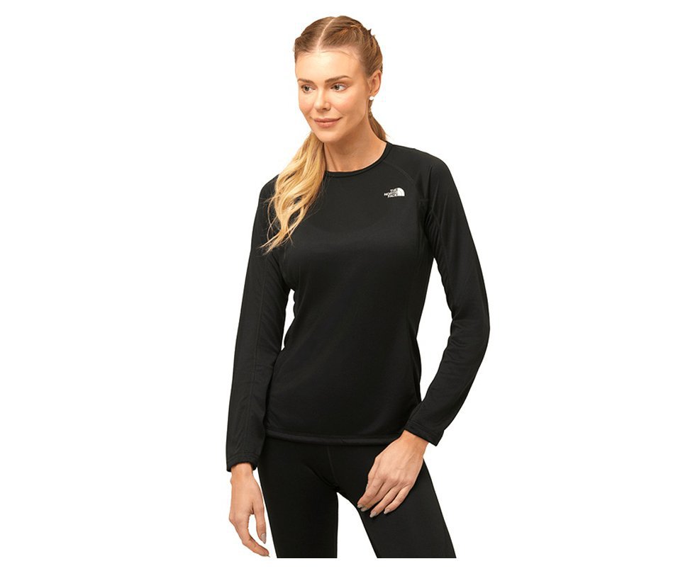 Camiseta The North Face Segunda Pele Feminina Warm Crew - Preta