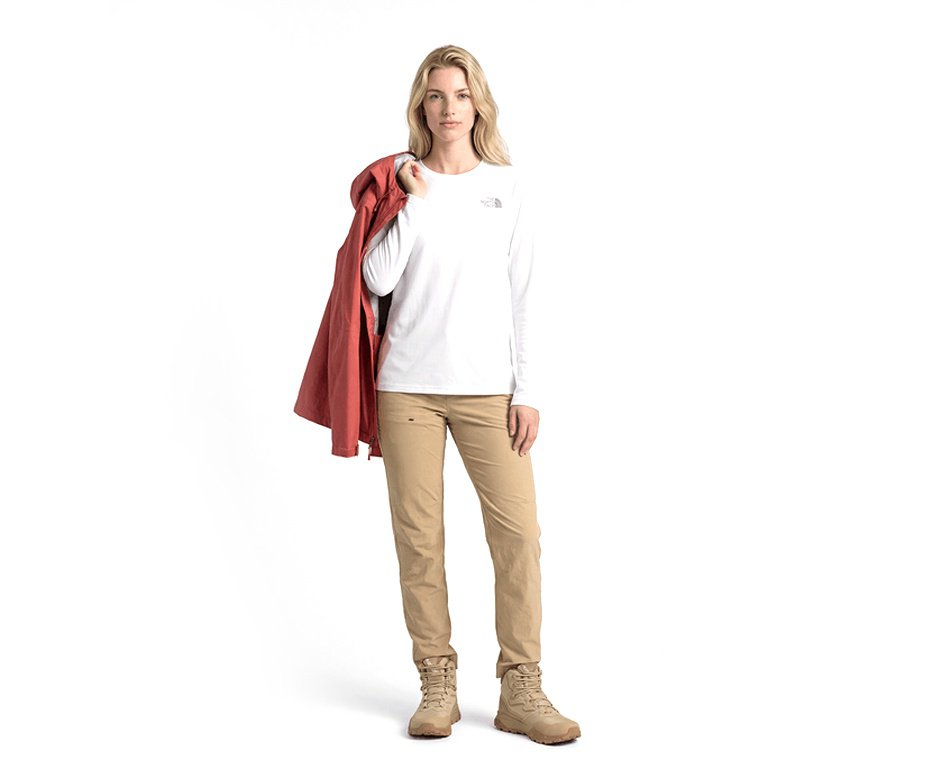 Camiseta The North Face Feminina Hyper Tee Crew Manga Longa - Branca