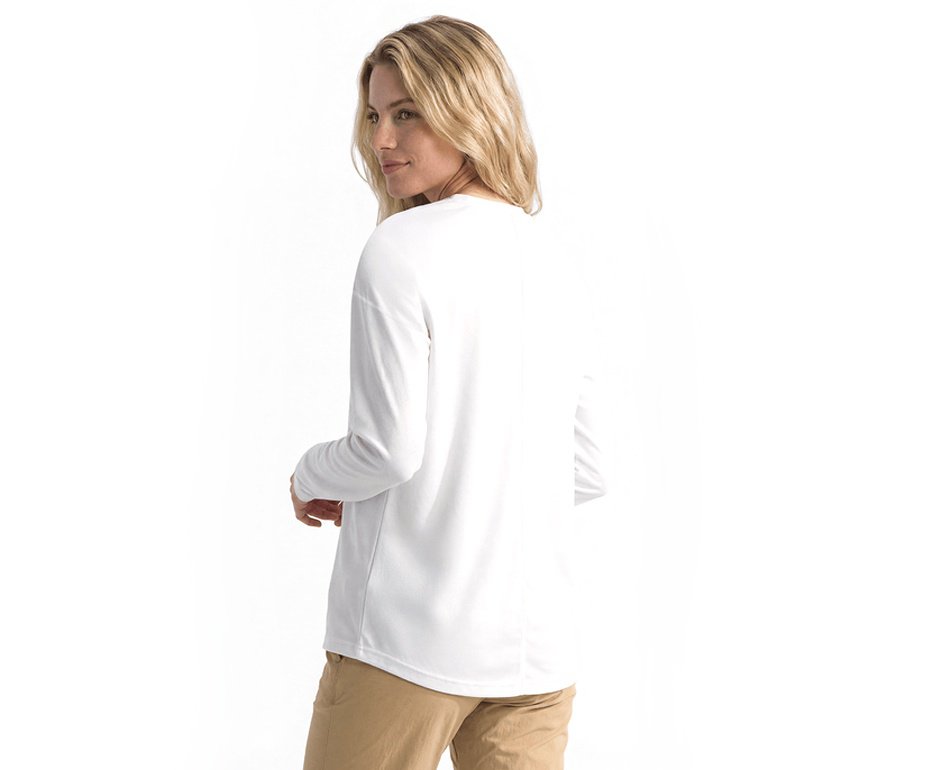 Camiseta The North Face Feminina Hyper Tee Crew Manga Longa - Branca