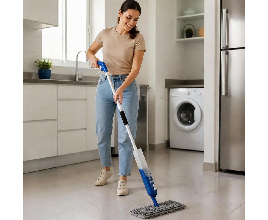 Mop Spray Duo Fixxar 480ml Giratório 360° Microfibra