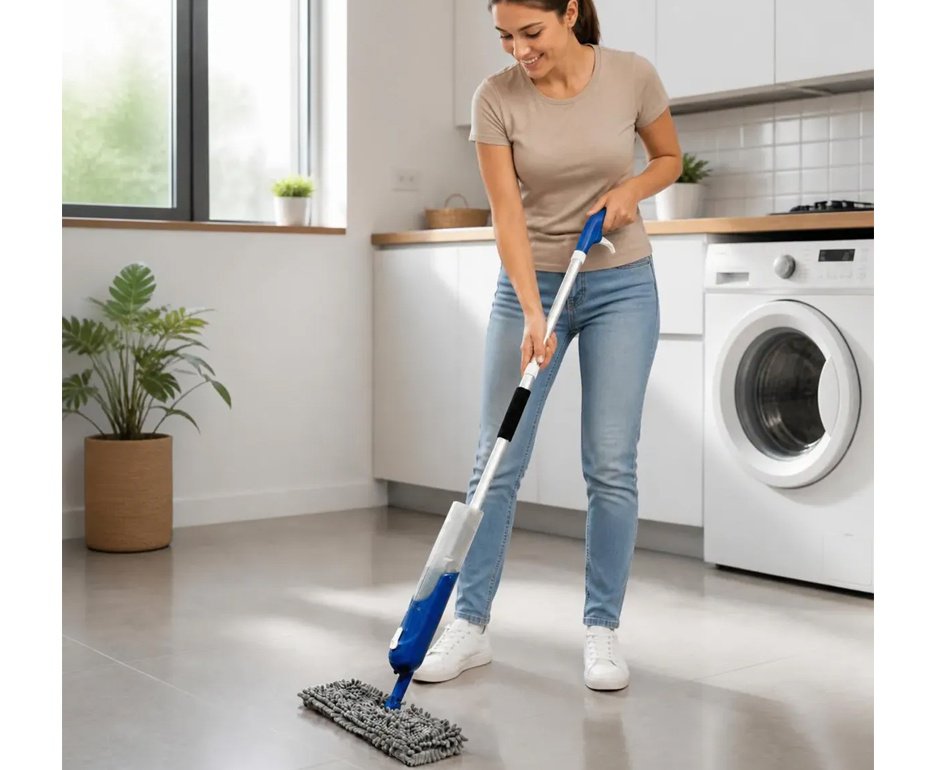 Mop Spray Duo Fixxar 480ml Giratório 360° Microfibra