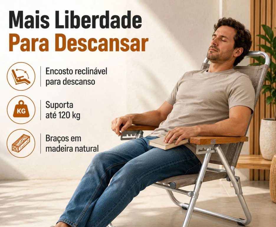 Cadeira Zaka Elegance Reclinavel - Avelã