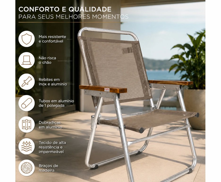 Cadeira Zaka Elegance - Avelã