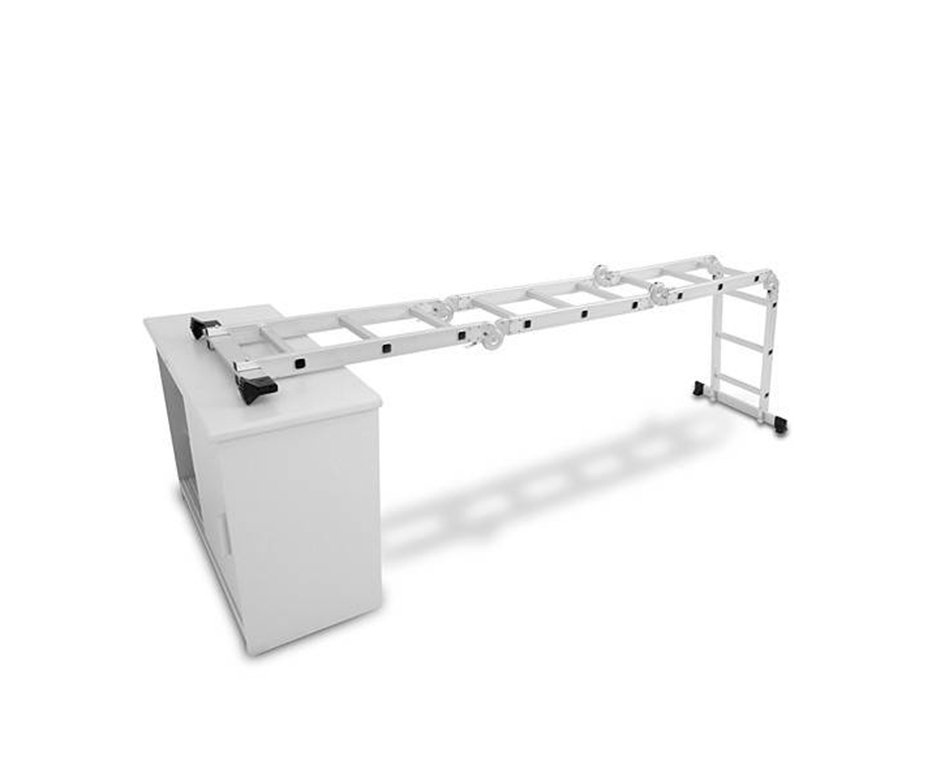 Escada Multifuncional Com Plataforma 4x3 12 Degraus