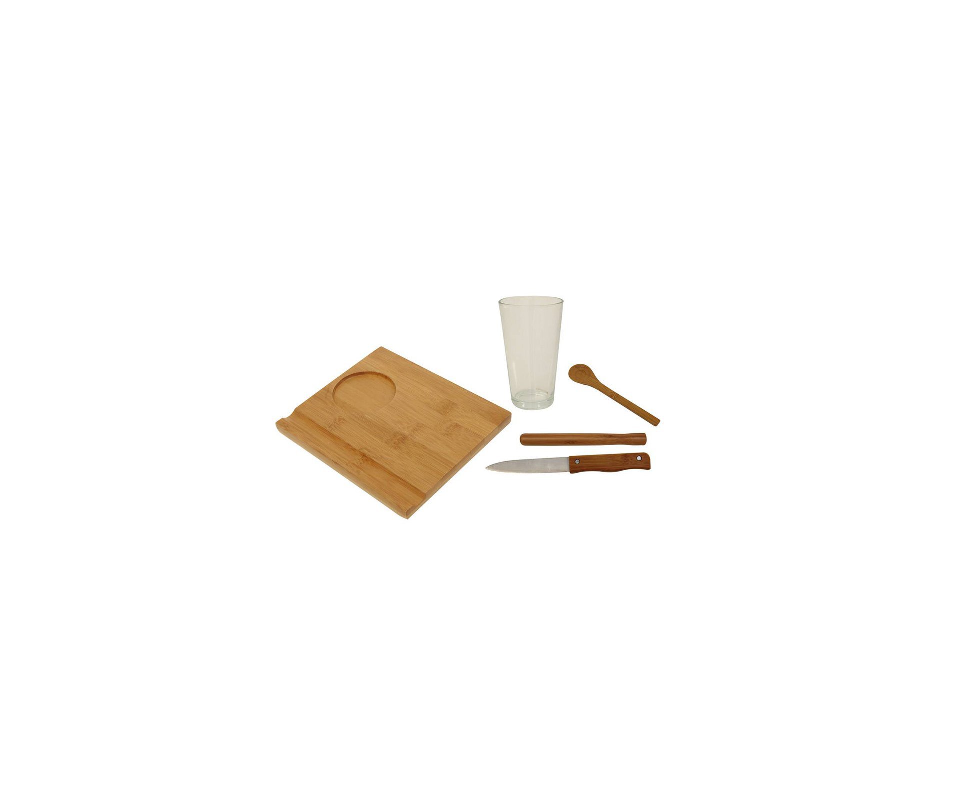 Conjunto De Caipirinha 5 Pçs Bamboo Mor