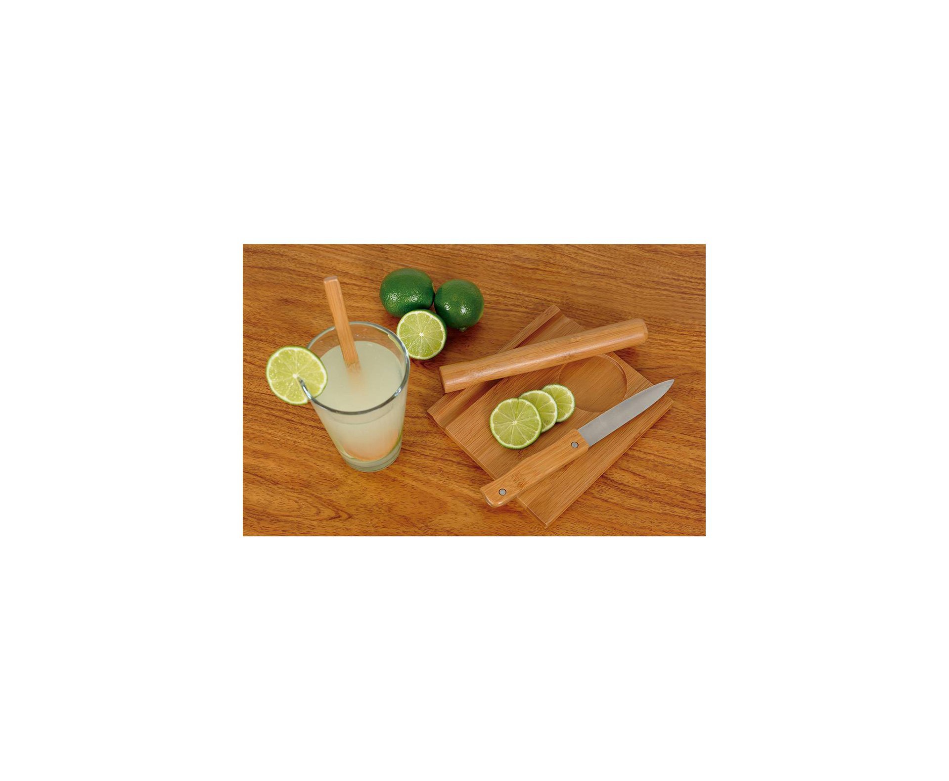 Conjunto De Caipirinha 5 Pçs Bamboo Mor