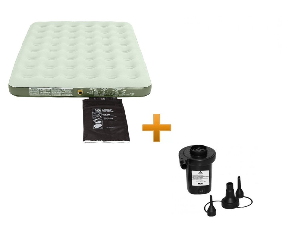 Colchao Inflavel Airbed Queen Casal - Coleman + Inflador Eletrico 52 Psi 110v