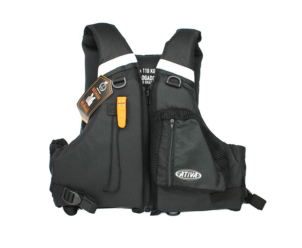 Colete Salva Vidas Náutico Ativa Caiaque - Preto