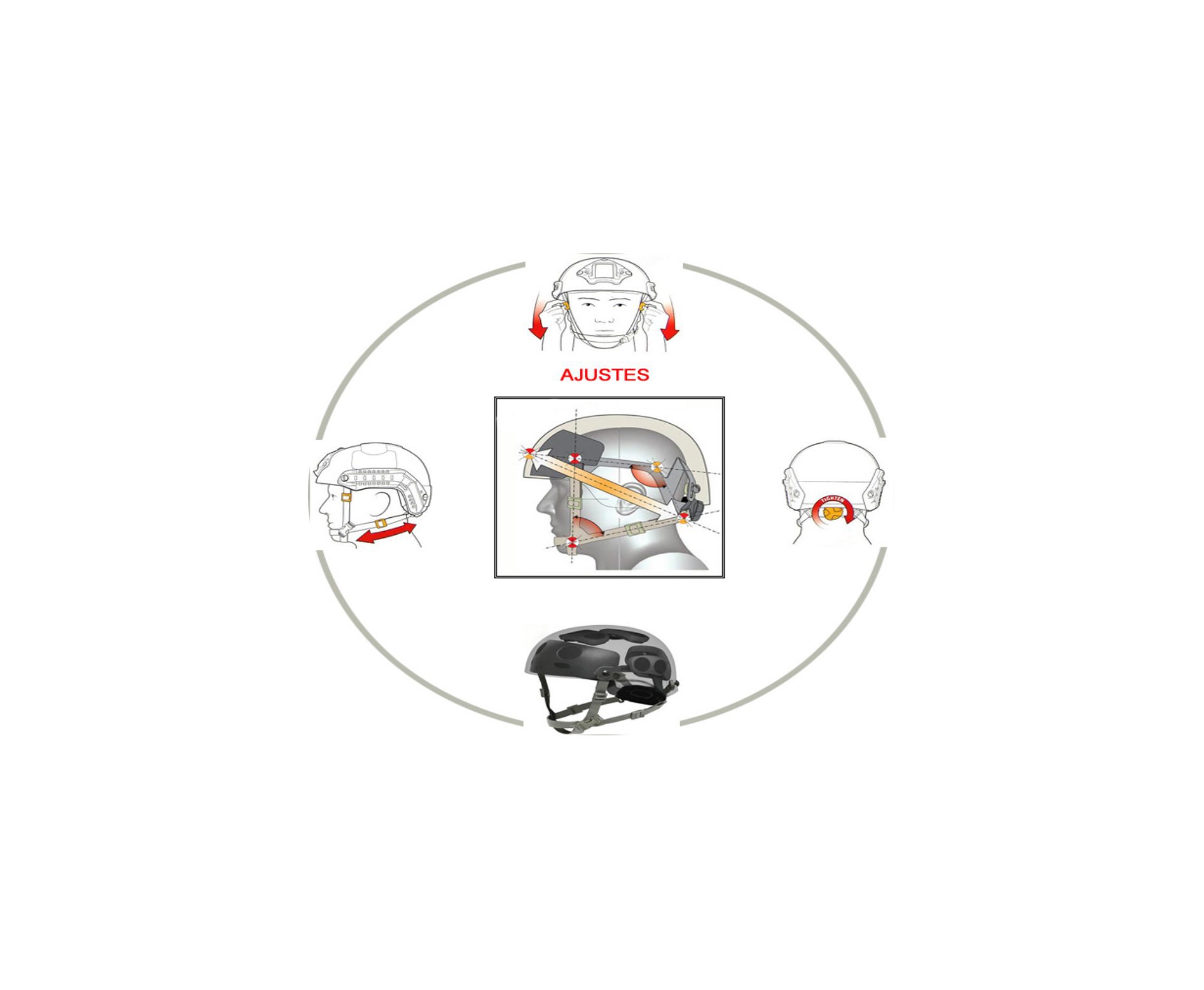 Capacete Tático Para Airsoft/paintball Mod Fast B Verde Oliva