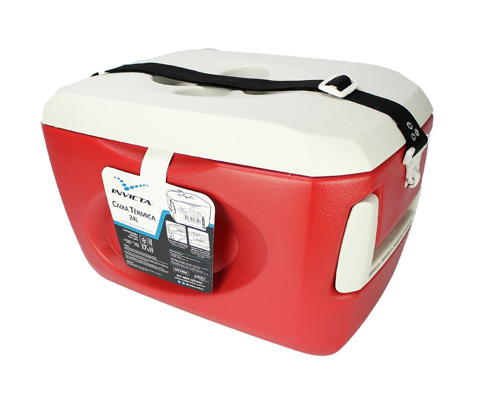 Caixa Térmica Invicta 24l Vermelho Velvet