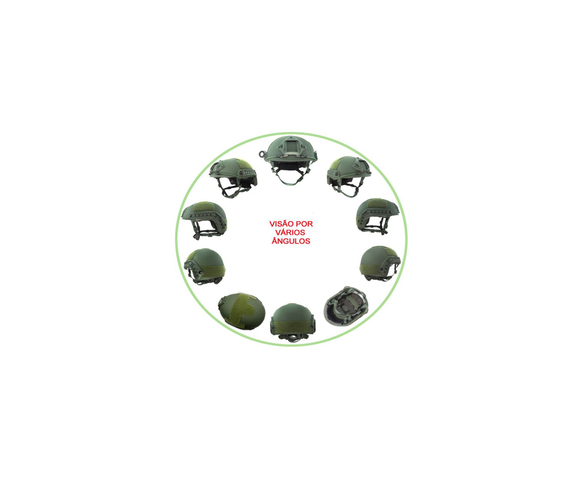 Capacete Tático Para Airsoft/paintball Mod Fast B Foliage Green