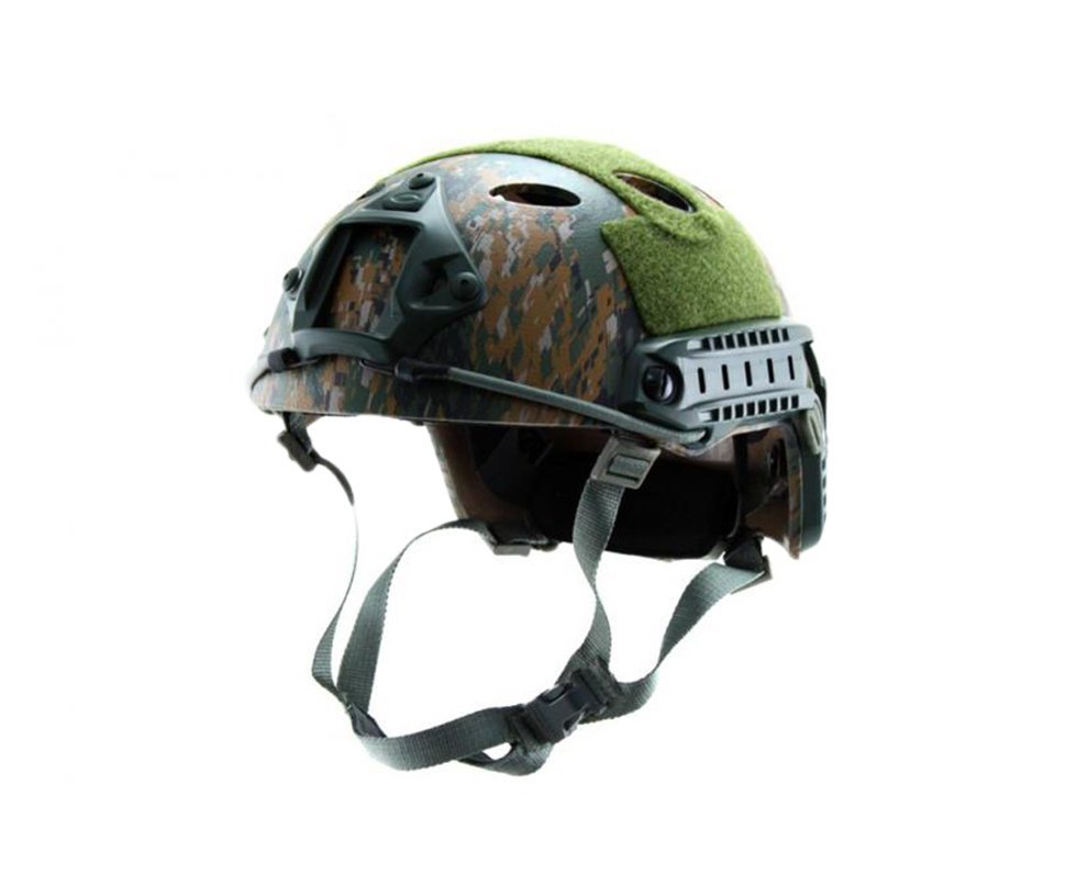 Capacete Tático Para Airsoft/paintball Mod Fast P1 Woodland Digital