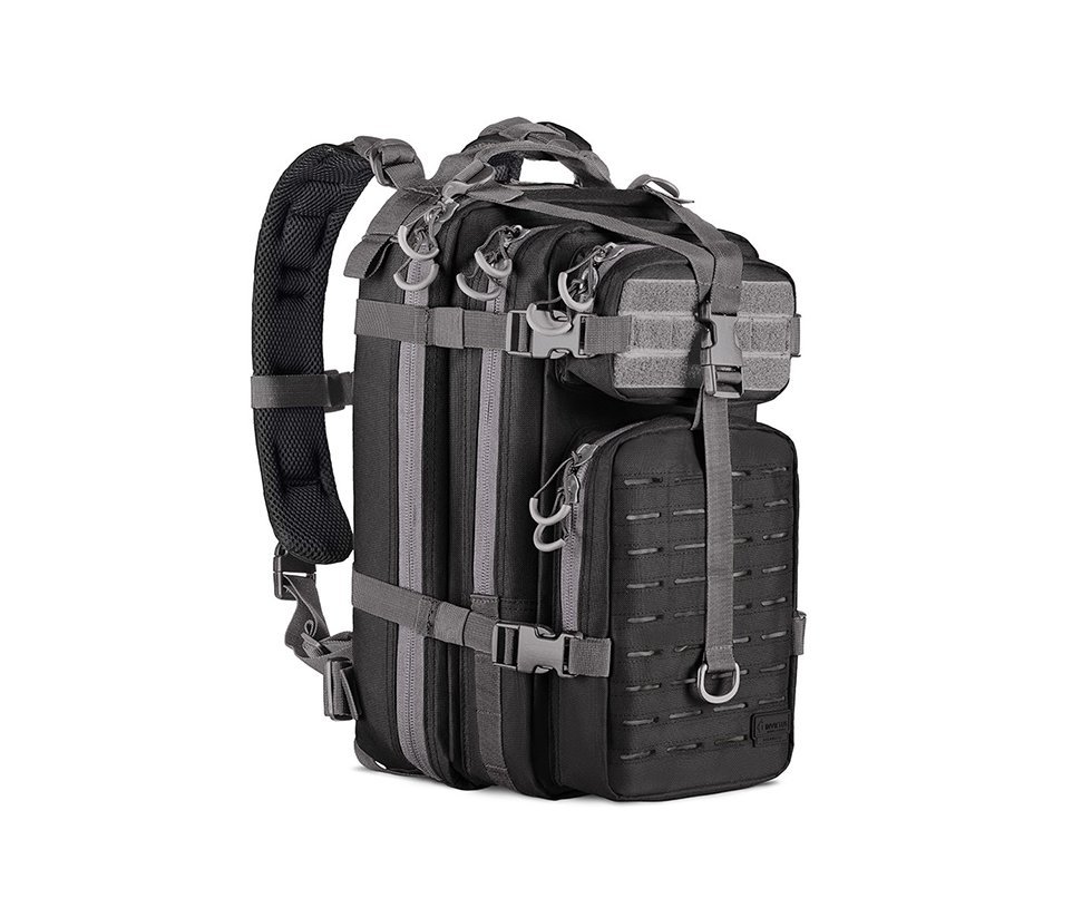 Mochila Invictus Assault Laser Cut Preta-cinza