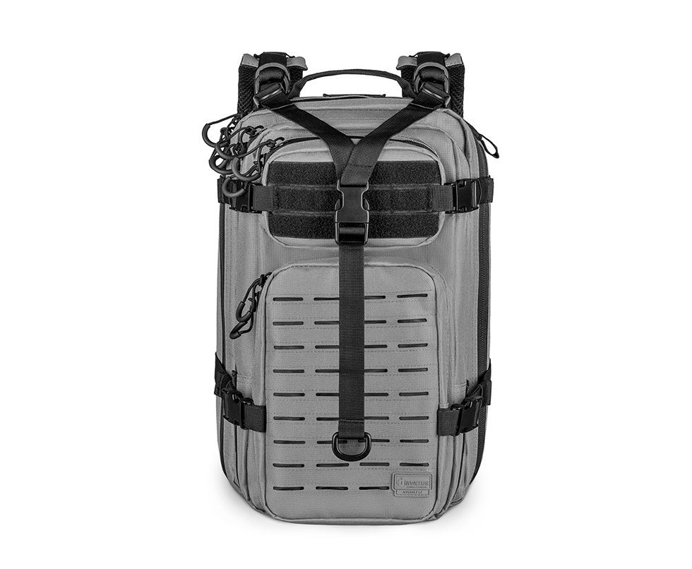 Mochila Invictus Assault Laser Cut Cinza-preto