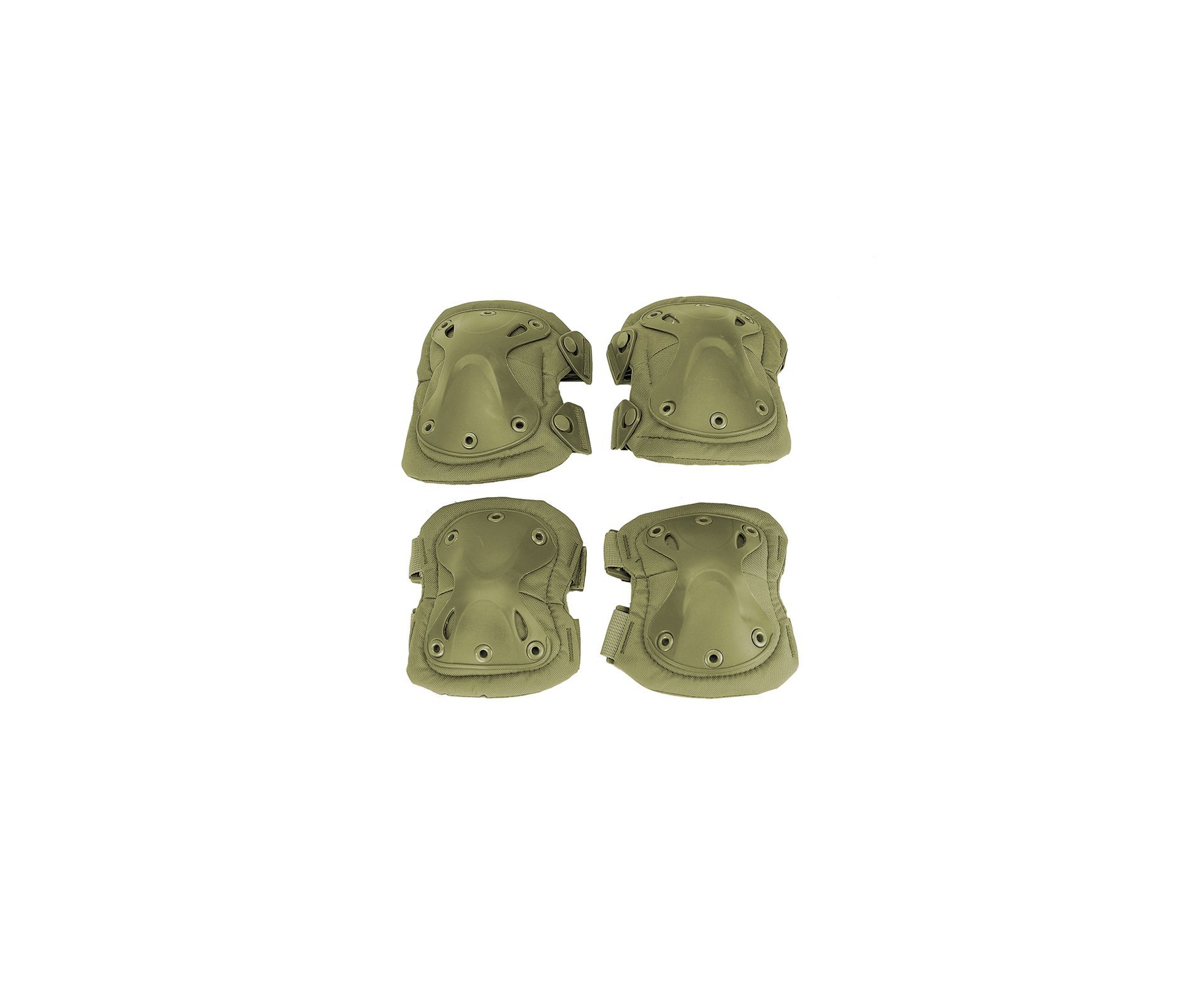 Kit Joelheira Cotoveleira Qgk Heavy Armour 4 Peças - Verde Od
