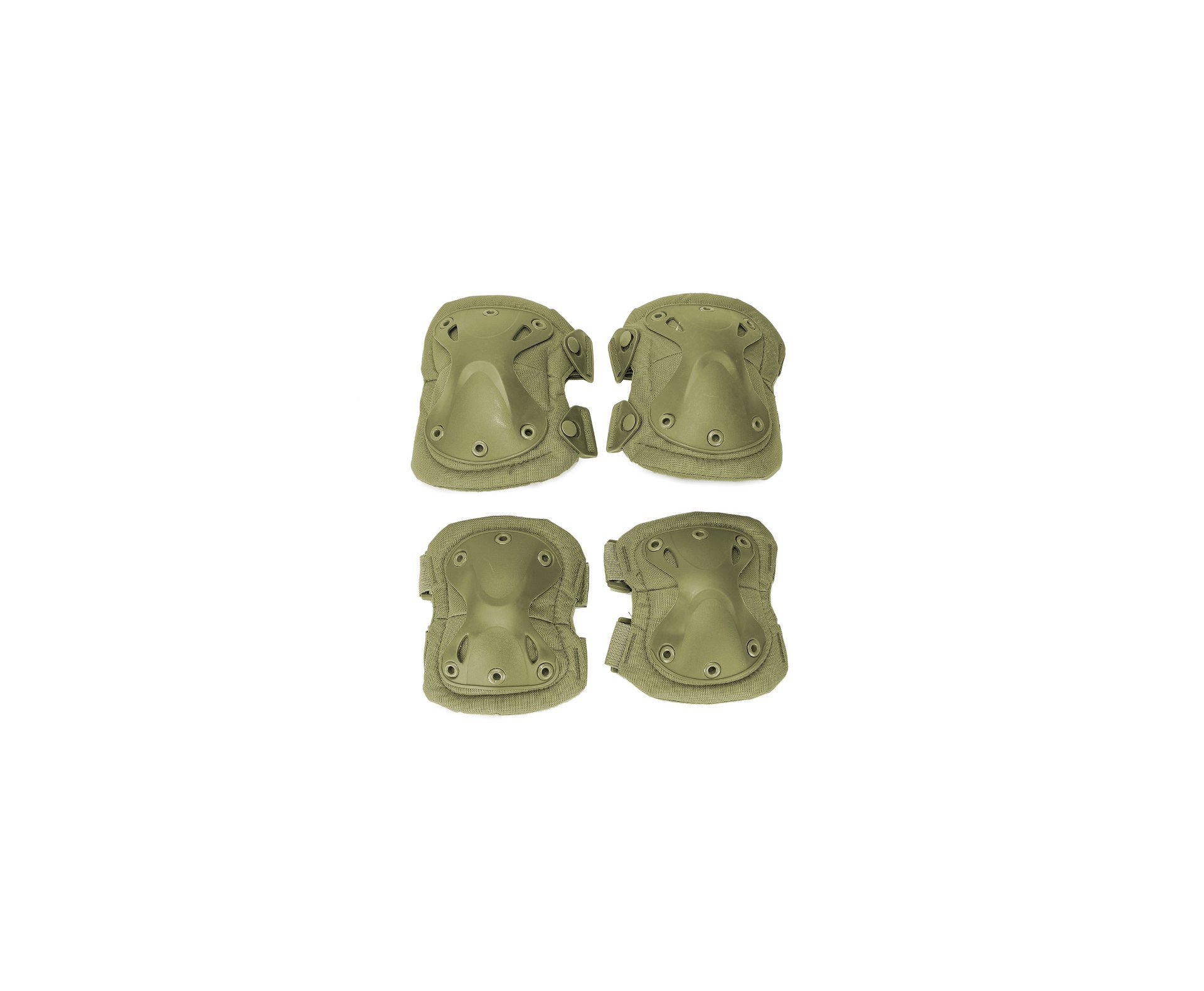 Kit Joelheira Cotoveleira Qgk Heavy Armour 4 Peças - Verde Od