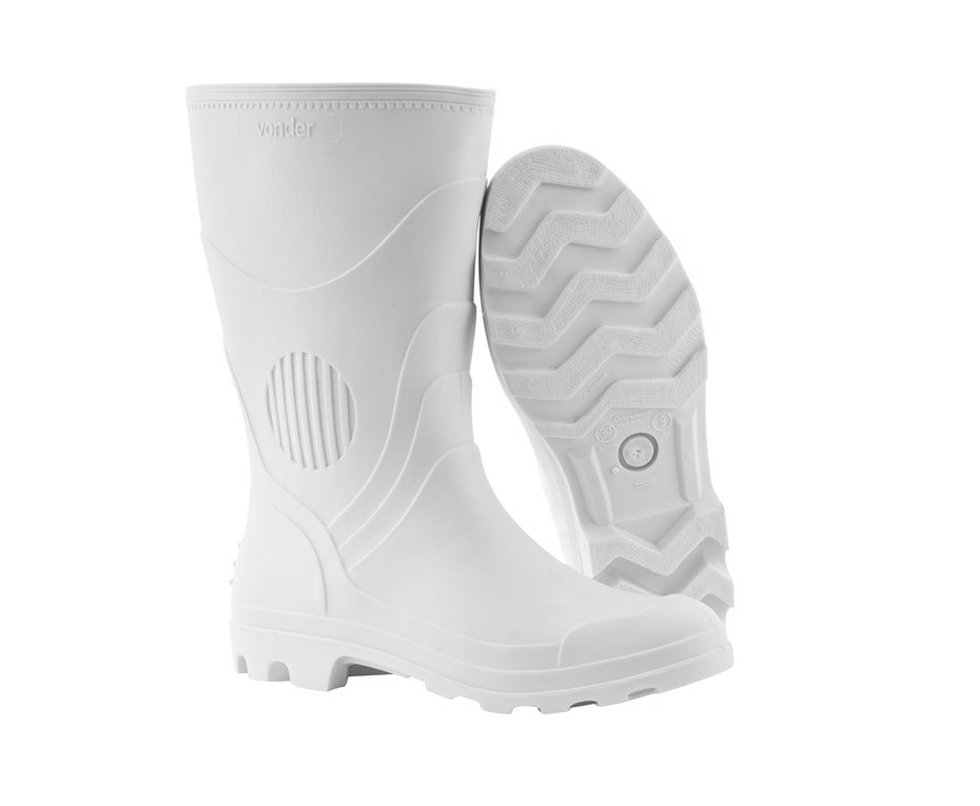 Bota De Pvc Branca, Cano Médio, C/ Forro - Vonder - 37/38
