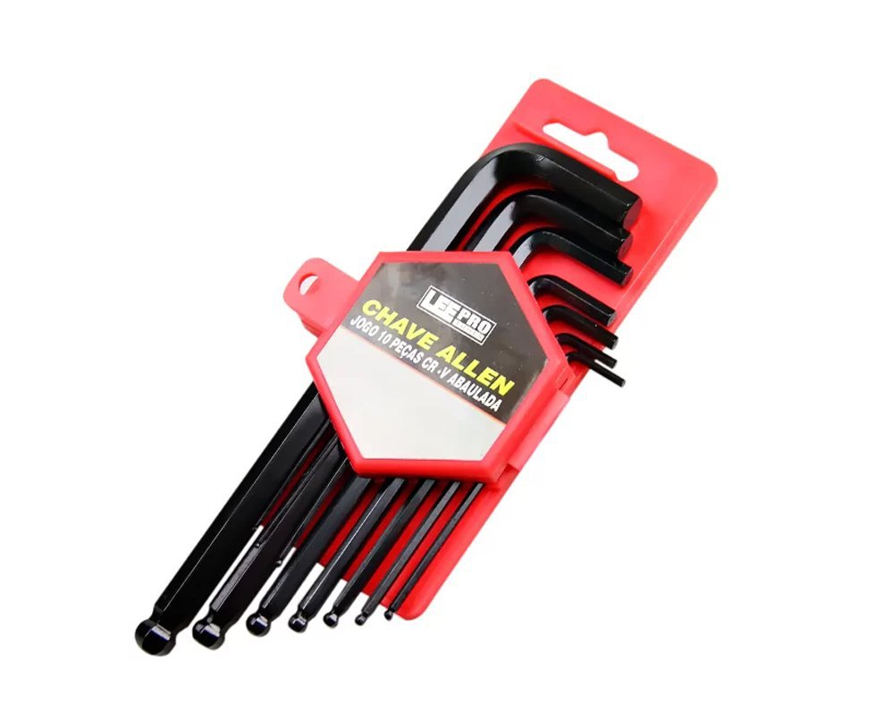 Kit Chaves Allen Abaulada 10 Pçs - Lee Tools