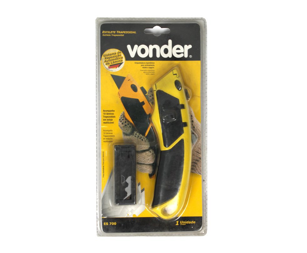 Estilete Trapezoidal + 10 Lâminas Vonder