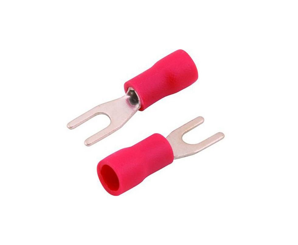 Terminal Pré Isolado Garfo Tg-214 Vermelho 20un Vonder