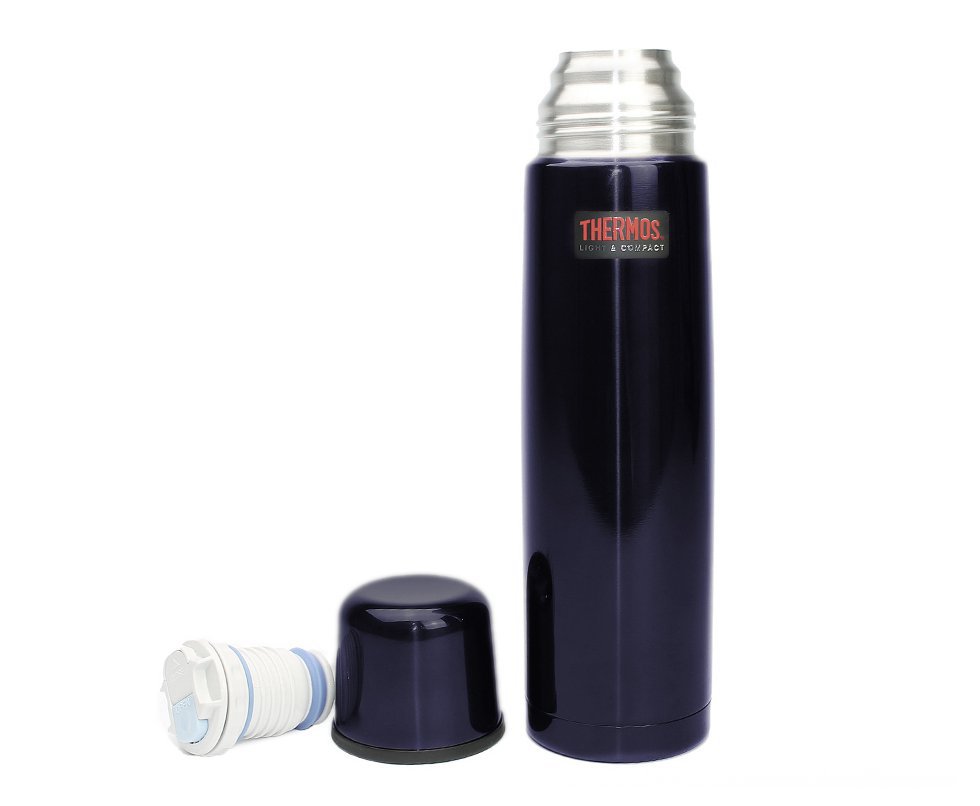 Garrafa Térmica Inox Cairo Inquebrável Azul 1 Litro Thermos