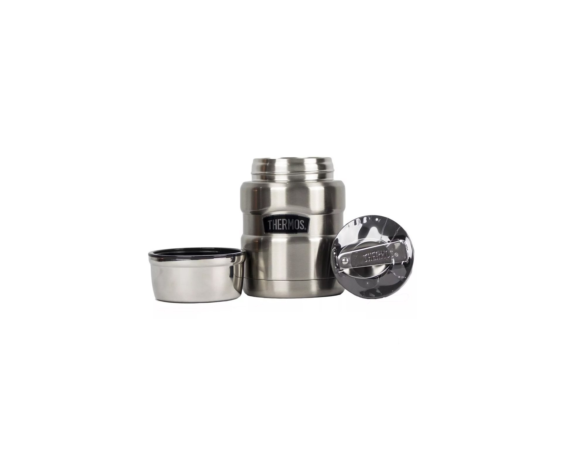 Pote Marmita Térmico Thermos Everest Com Colher Prata 470ml