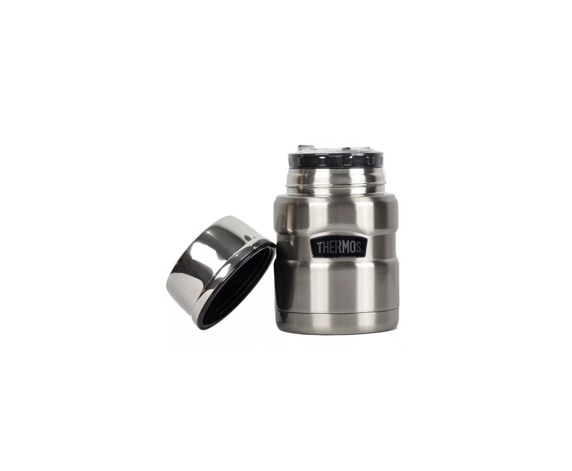 Pote Marmita Térmico Thermos Everest Com Colher Prata 470ml