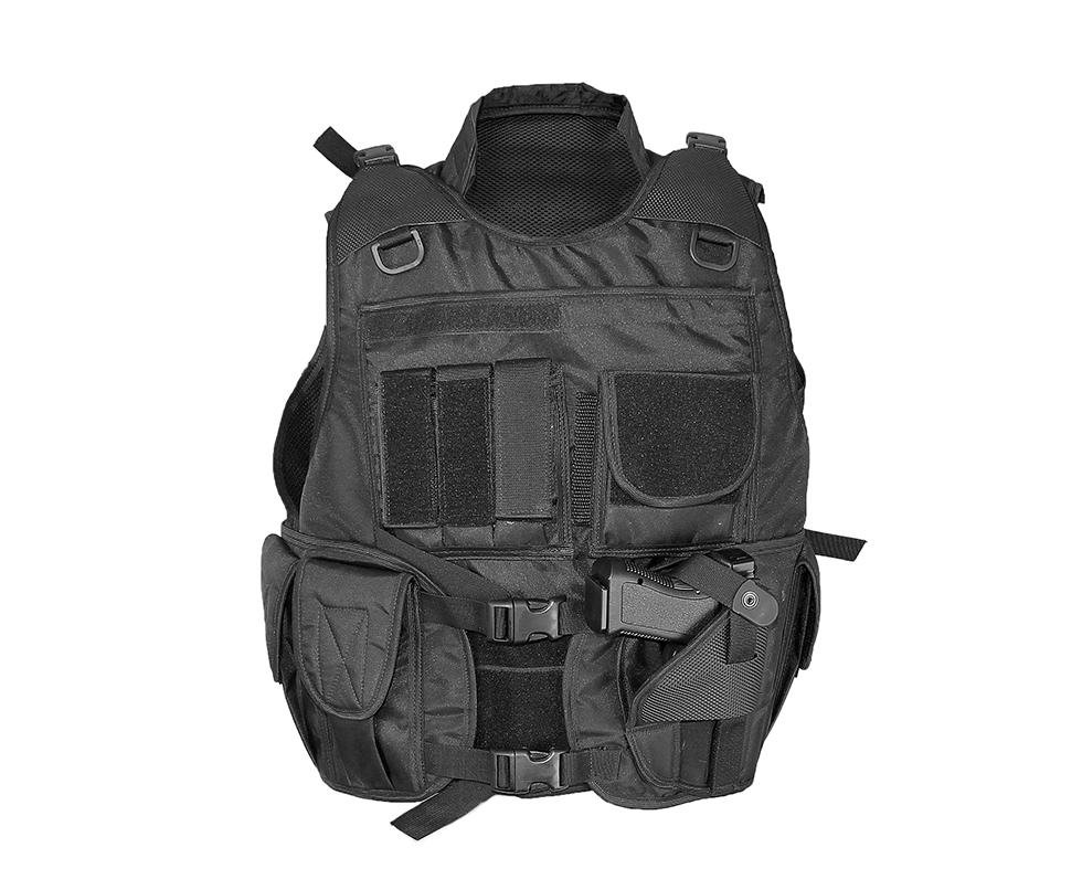 Colete Tático Ostensivo Com Coldre Hercules E Acessorios Preto Unissex - Mdc