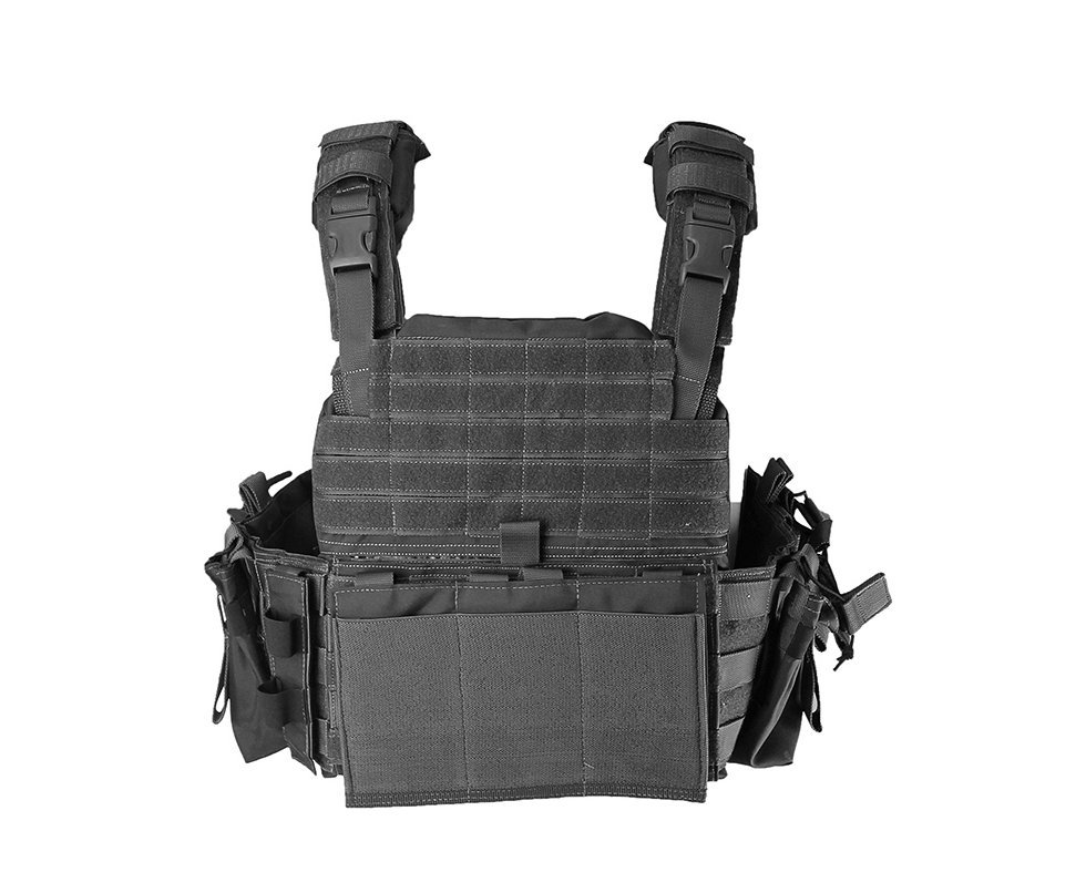 Colete Tático Plate Molle Hercules Preto Completo - Mdc