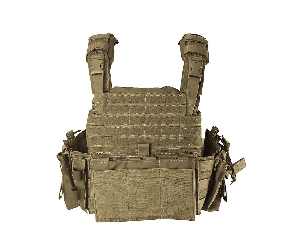 Colete Tático Plate Molle Hercules Tan Completo - Mdc