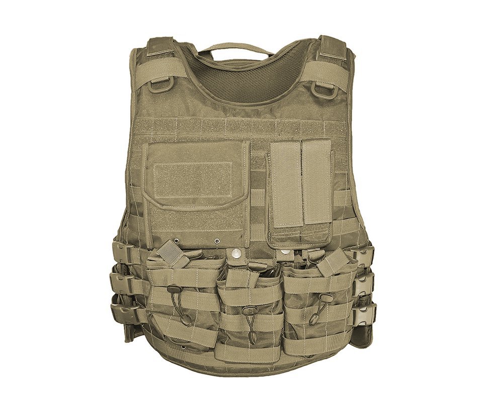 Colete Tático Hercules Ostensivo Sistema Molle Completo Tan Unissex - Mdc