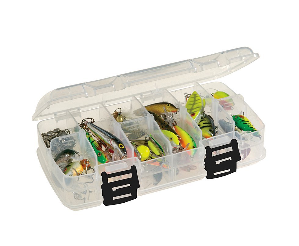 Estojo Duplo Plano 3450-23 Ajustável Para Iscas E Acessórios Pesca