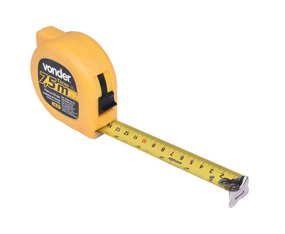 Trena De Aço 7,5 M X 25 Mm Vonder