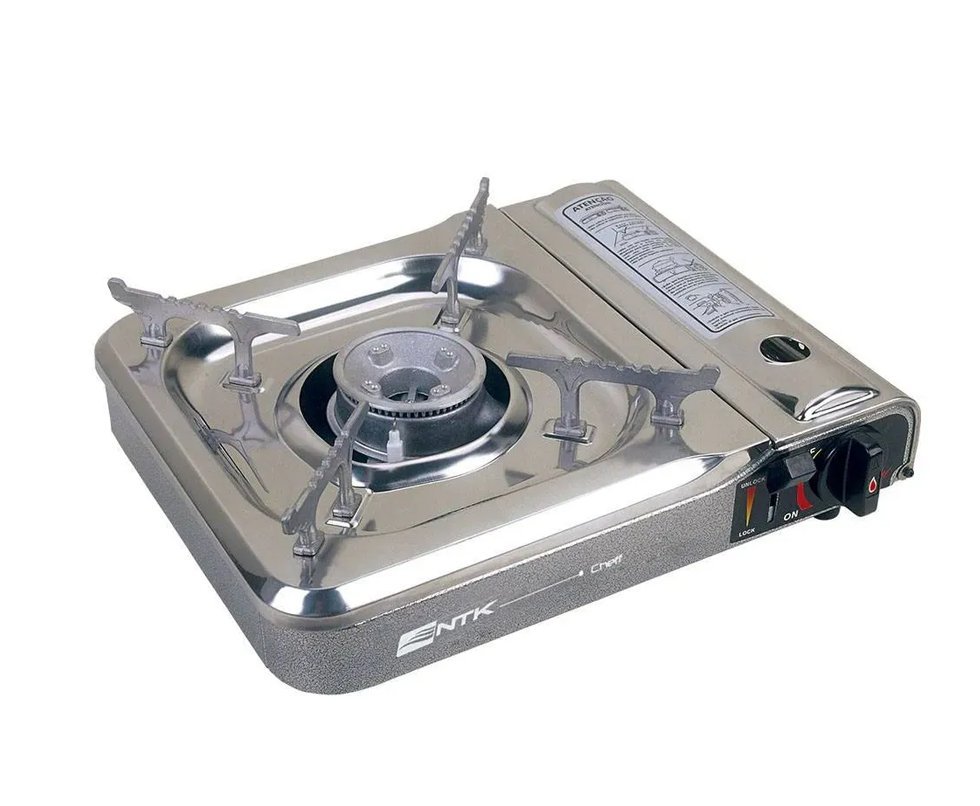 Fogareiro Cheff Com Base Inox E Controle De Saida De Gas - Nautika