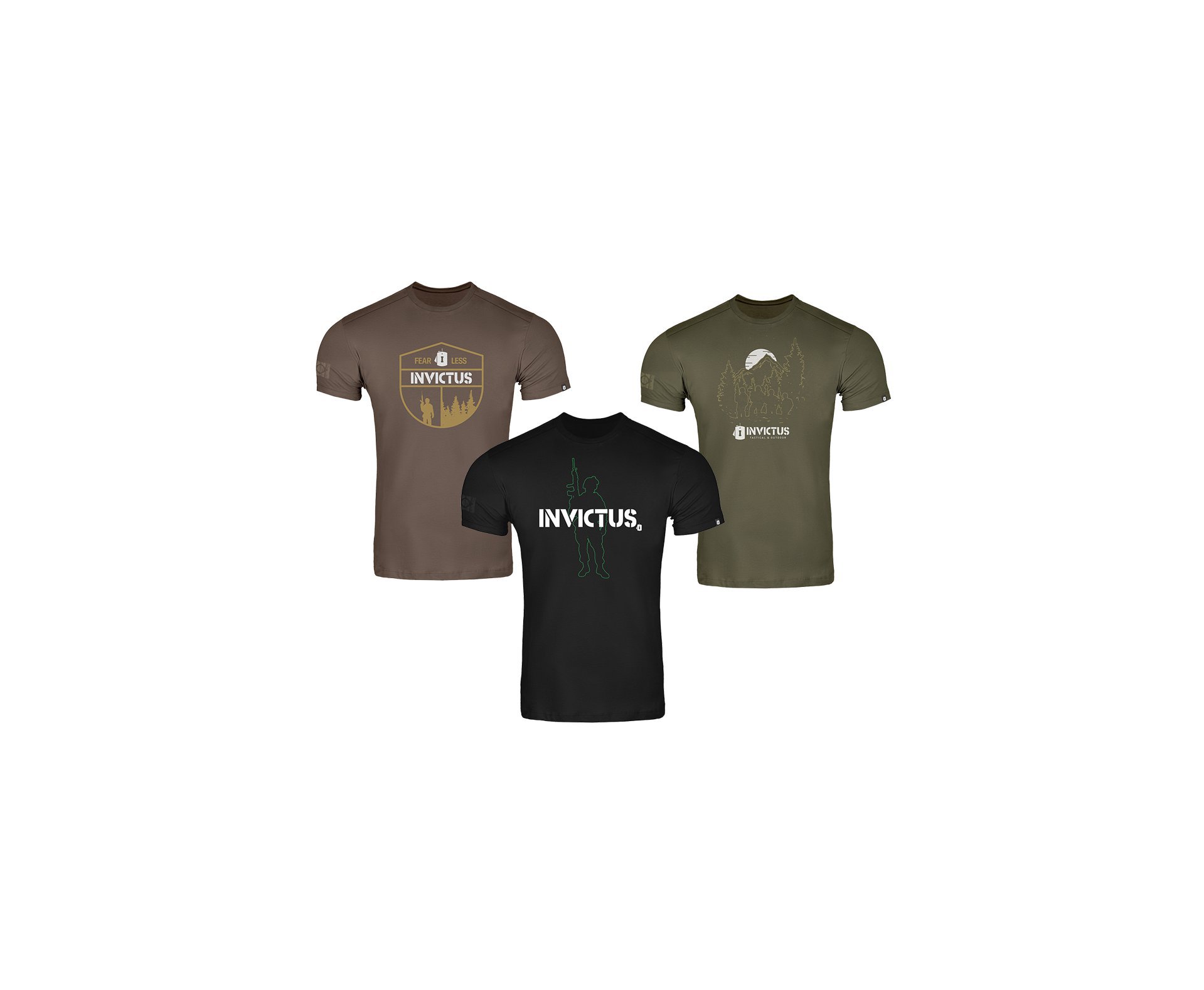 Kit Com 03 Camisetas Concept Masculina Invictus Fst - Tamanho Gg