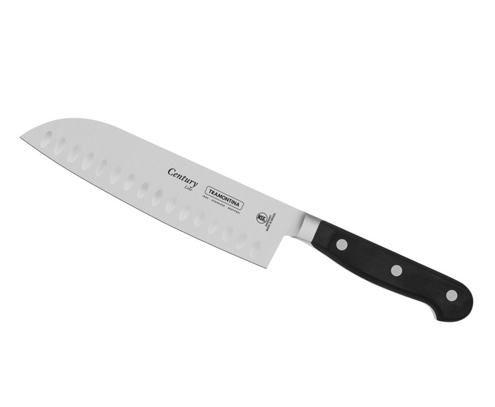 Faca Cozinha Pro Santoku Century Com Lâmina Em Aço Inox E Cabo Em Policarbonato 7"