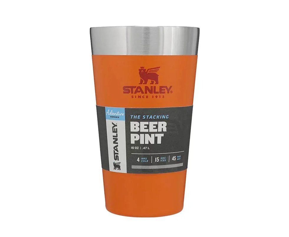 Copo Térmico Stanley De Cerveja Sem Tampa Laranja 473ml