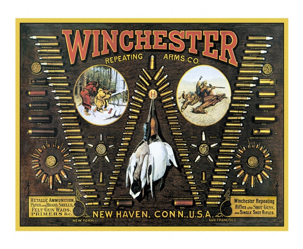 Placa Metálica Decorativa Winchester Bullet - Rossi