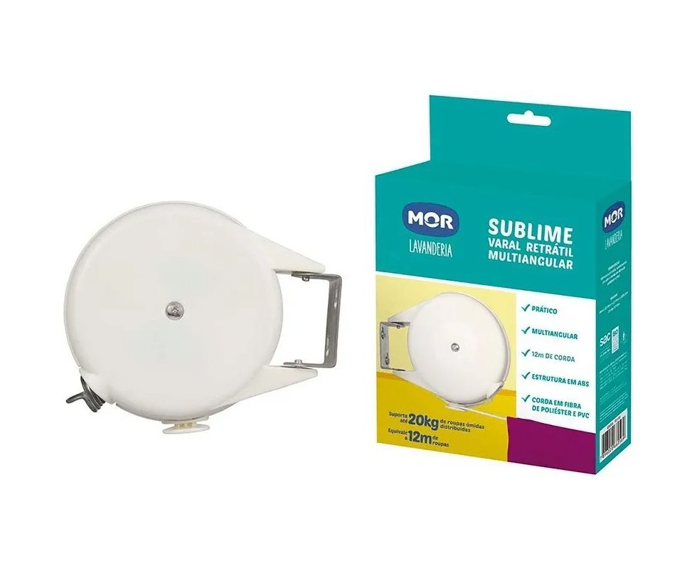Varal Retratil 12 Metros Multiangular Sublime - Mor