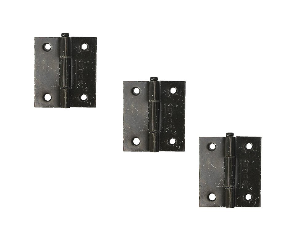 Kit Com 3 Dobradiça Aço Zincado Preto 1.1/2" - Vonder