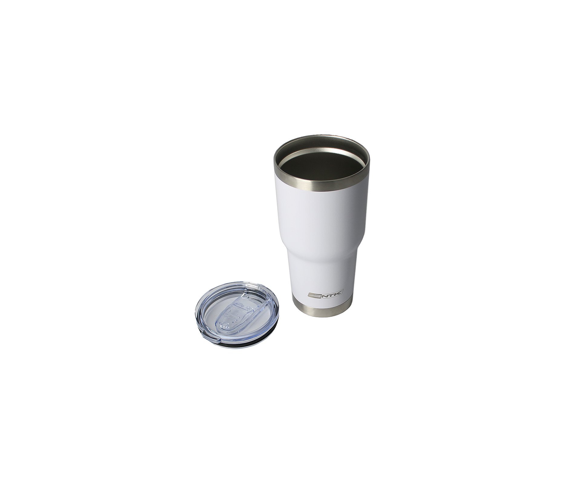 Copo Térmico Inox Nautika Siluet Branco 850 Ml + 02 Canudos Metal + Escova Limpeza